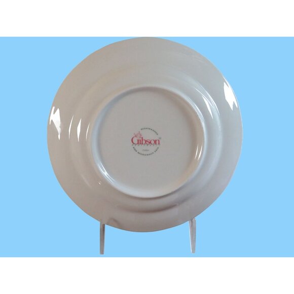 Gibson Housewares Floral Salad Plates Pink Roses Design 8.5" Set Of 3 - Picture 4 of 8